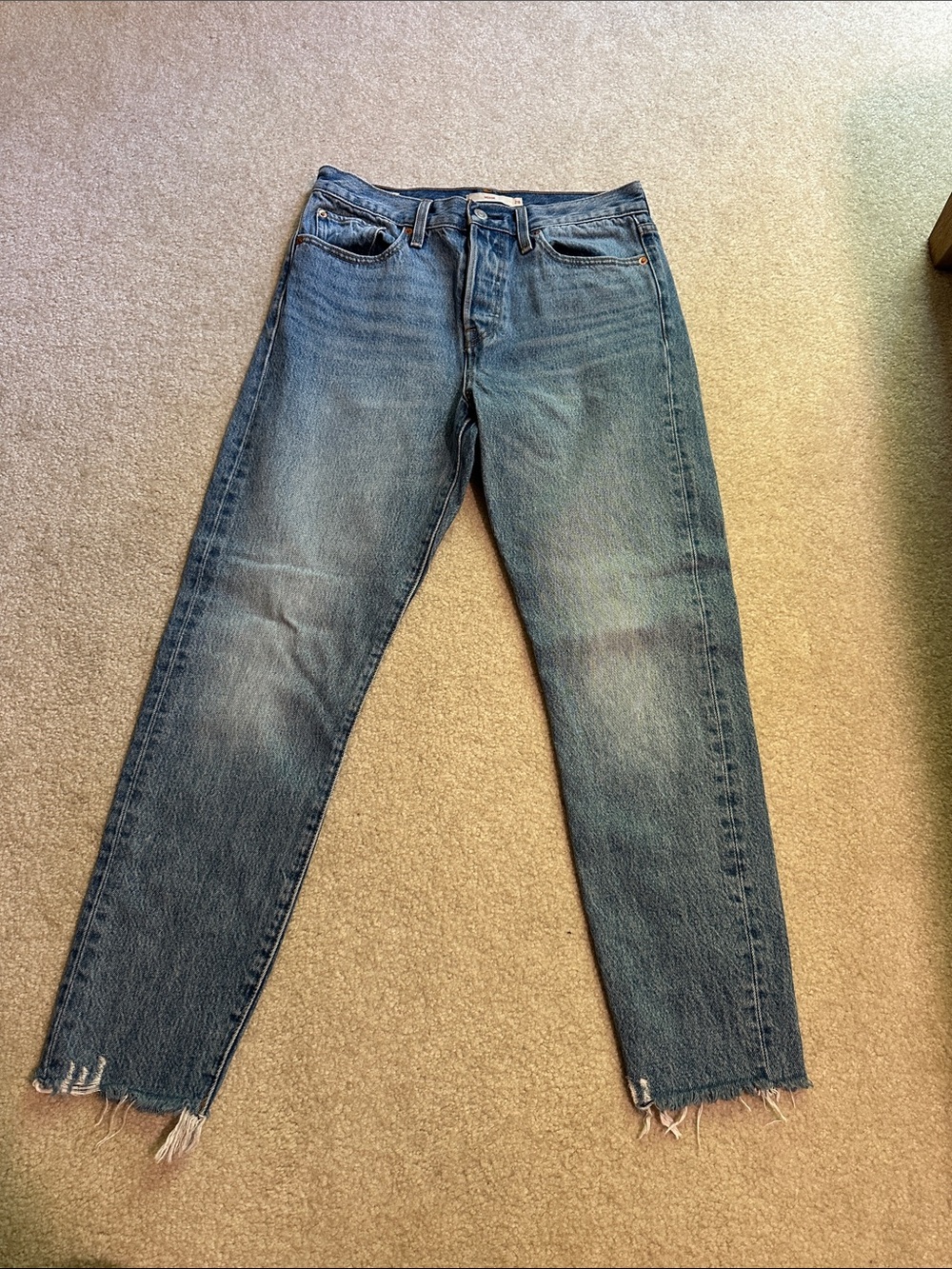 Levi's Women's Straight-Leg Faded Blue Denim Jeans